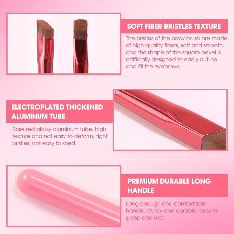 LSxia 2PCS Multi-function Eyebrow Brush Make Hair Like Strokes at All, Eye Brow Concealer Contour Brush, Professional Square Angled Eyebrow Brush for Eye Brow Makeup - Image 3